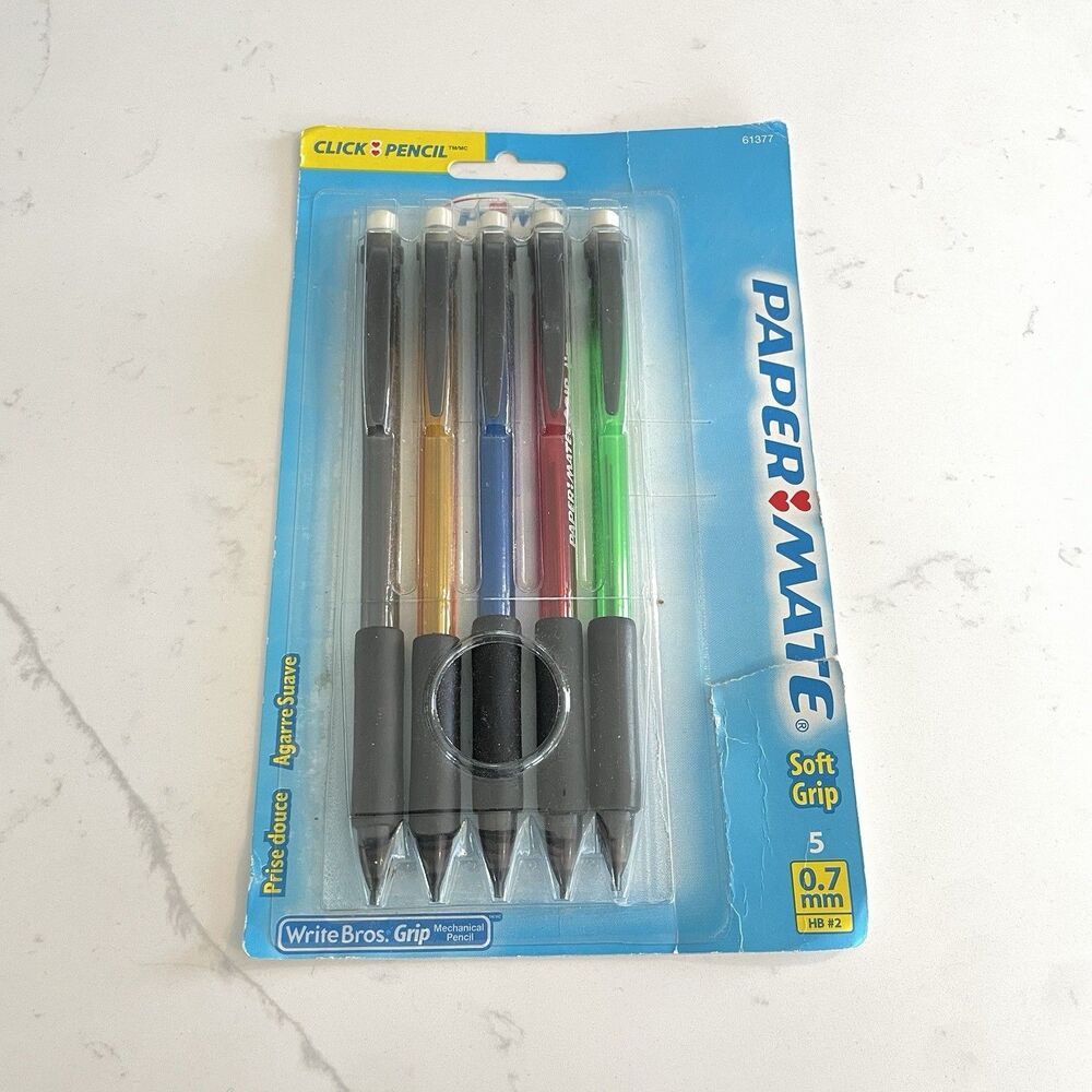 NIB Paper Mate Soft Grip Mechanical Pencils 5 2005 Refillable